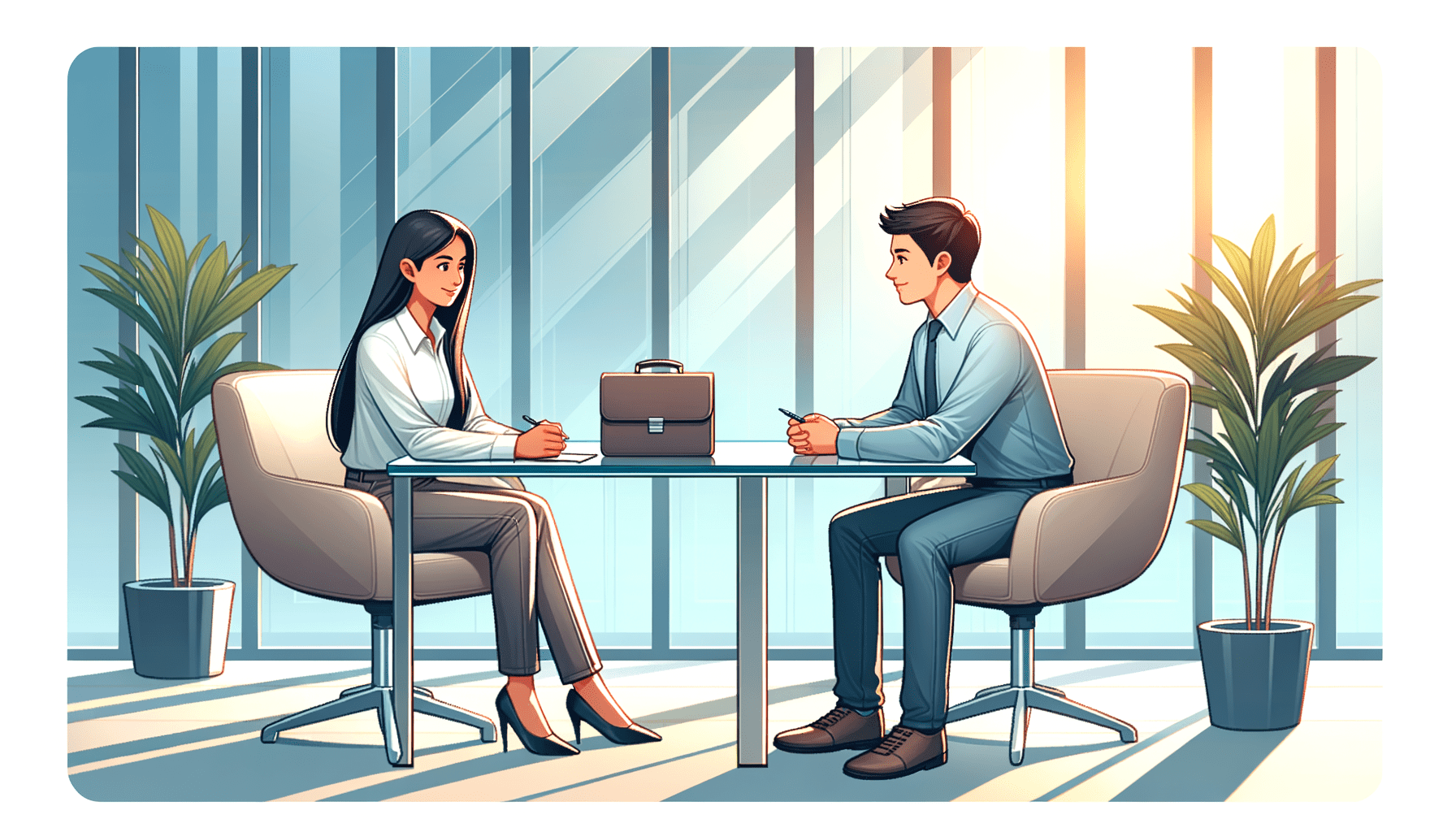 image of a consultant engaging with a client